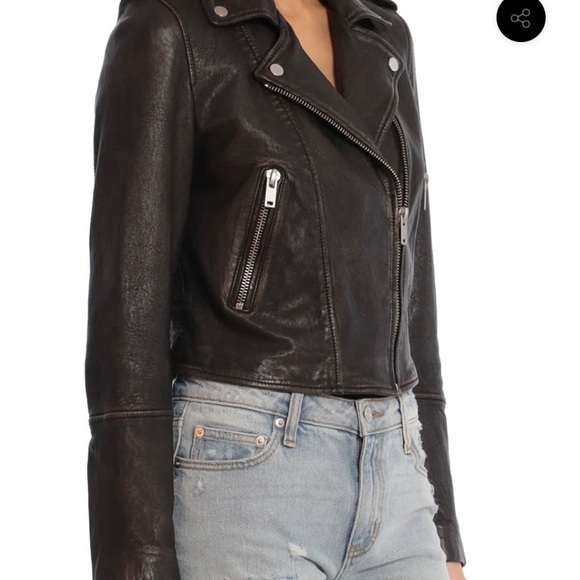 Avec Les Filles - Vintage Wash Genuine Leather Biker - Picture 6 of 6